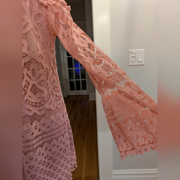 SheIn pink lace dress with bell sleeves - Picture 5 of 5